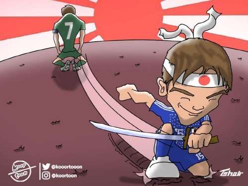 日本は“旭日旗”、韓国は“サムライ”…有名サッカーSNSアカウントの漫画が炎上中