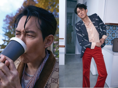 『イカゲーム』イ・ジョンジェ、GQが選ぶ“今年の顔”に！スーツルックでダンディな魅力発揮【PHOTO】