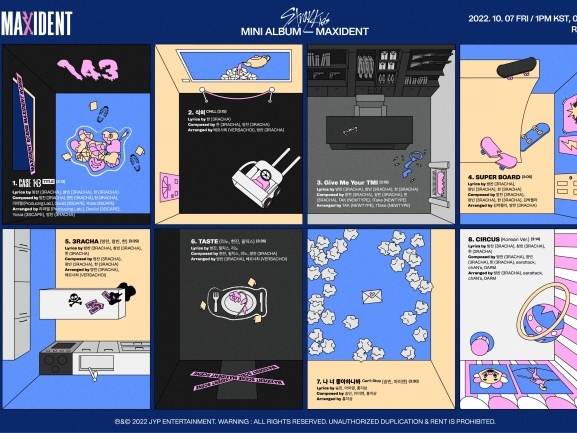 Stray Kids『MAXIDENT』のトラックリストが公開！リード曲は『CASE 143』、再び3RACHAが制作