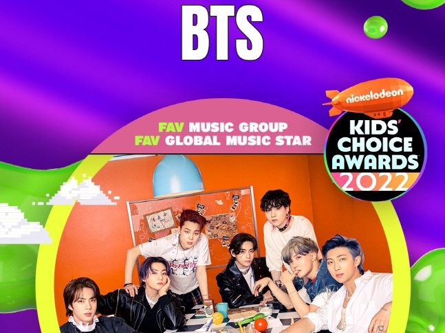 BTSが3年連続ノミネート！米児童向けチャンネル選定の「2022キッズ・チョイス・アワード」