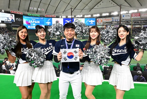 韓国代表の応援団