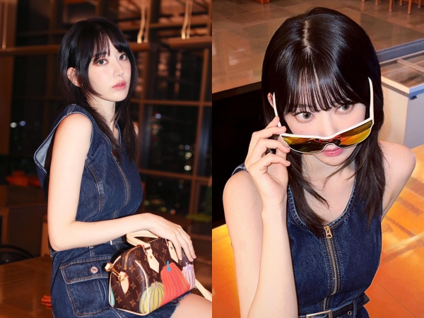 “前髪ぱっつん”姿の宮脇咲良「反則級に可愛い…」と反響 ミニワンピからはスレンダーな美脚も【PHOTO】