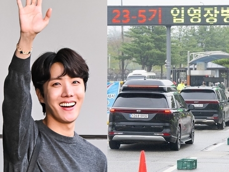 BTSメンバーたちに見送られ…J-HOPEが入隊、特別な挨拶はなく静かに車に乗って訓練所へ