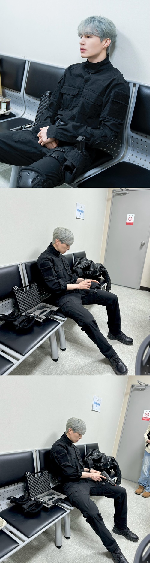 イ・ドンウク　銀髪