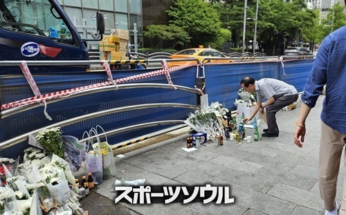 ソウルで起きた暴走事故の現場