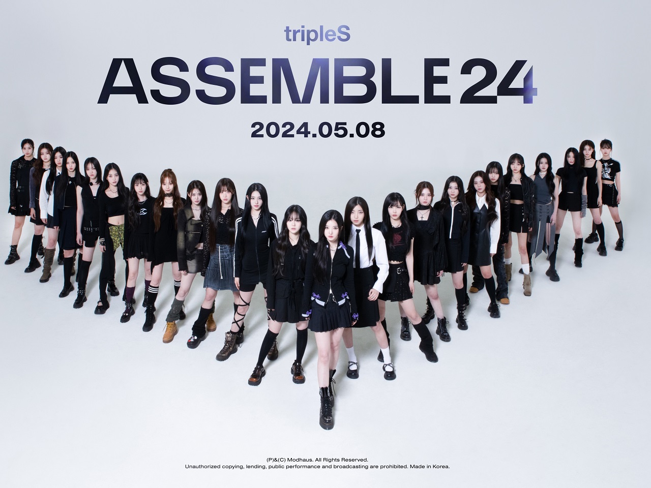 過去最多人数？メンバー計24人のガールズグループtripleS、全員参加のユニット「ASSEMBLE24」を予告
