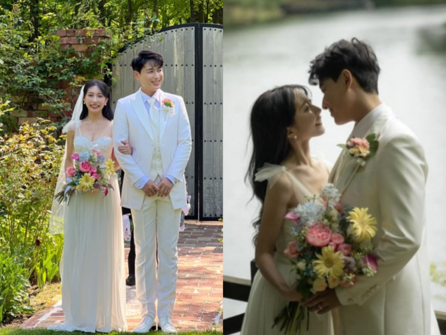 “14歳年上”の韓国歌手と結婚した日本人女性、日本での野外結婚式が「まるで映画のワンシーン」【PHOTO】