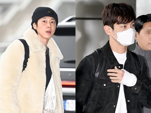 東方神起の空港ファッションに直撃！ “もこもこ服”のユンホ、美男子オーラ隠せぬチャンミン【PHOTO】