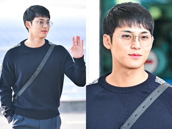 SEVENTEEN・ミンギュ、朝でも欠点しらずのハンサムさに視線集中！ファンサも忘れず笑顔で対応【PHOTO】