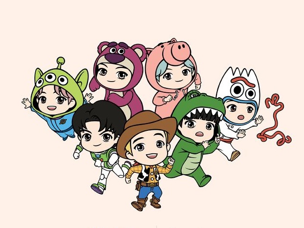 BTSキャラ「TinyTAN」が『トイ・ストーリー』とコラボ！メンバー7人がウッディやバズらに“変身”