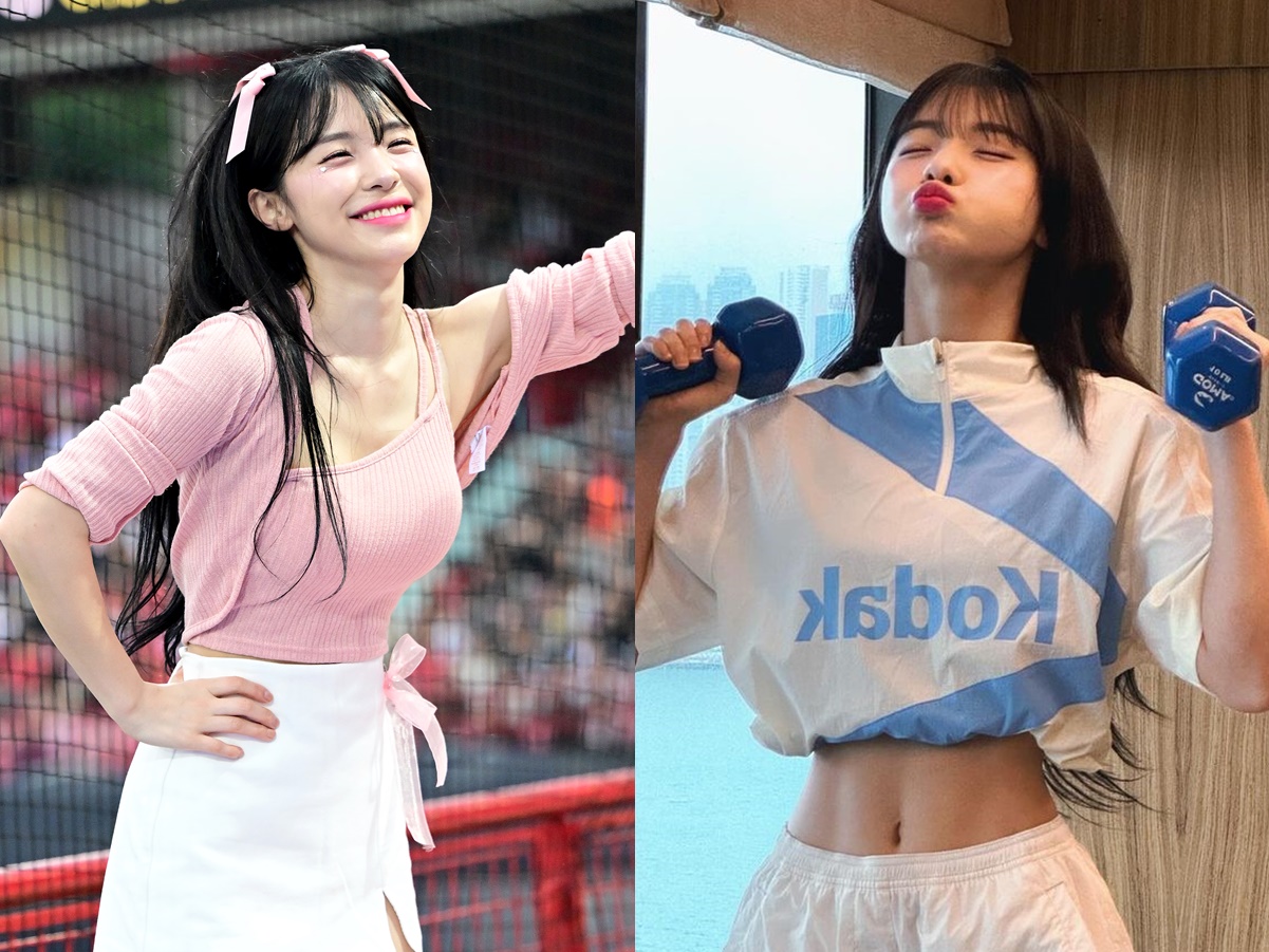 “縦線くっきり”の極細ウエスト…韓国チアのイ・ダヘ、鍛えられた抜群プロポーションにファン釘付け【PHOTO】