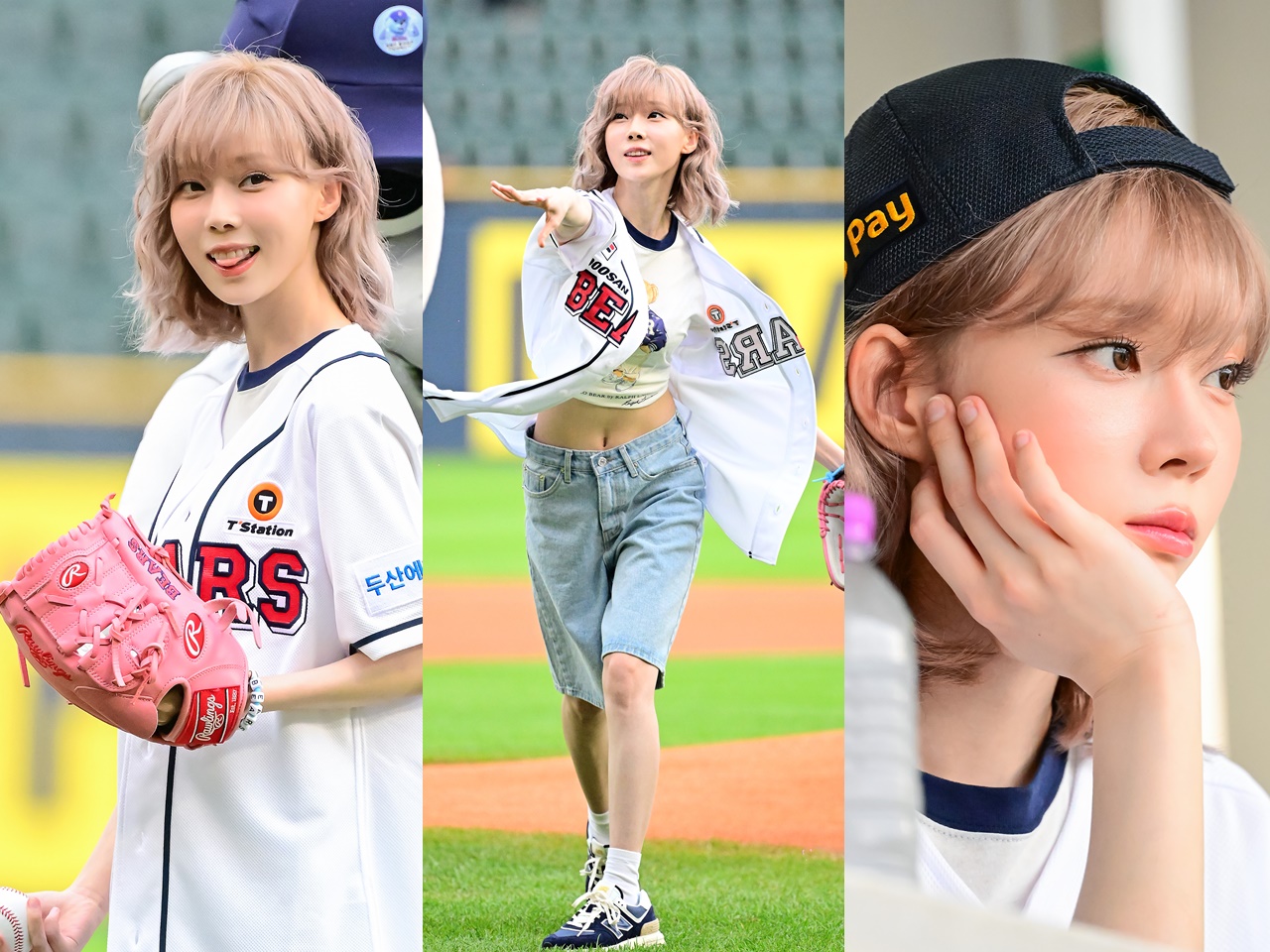 【写真】aespa・ウィンターが韓国プロ野球始球式に登場！キュートな“へそチラ投球”でファン魅了