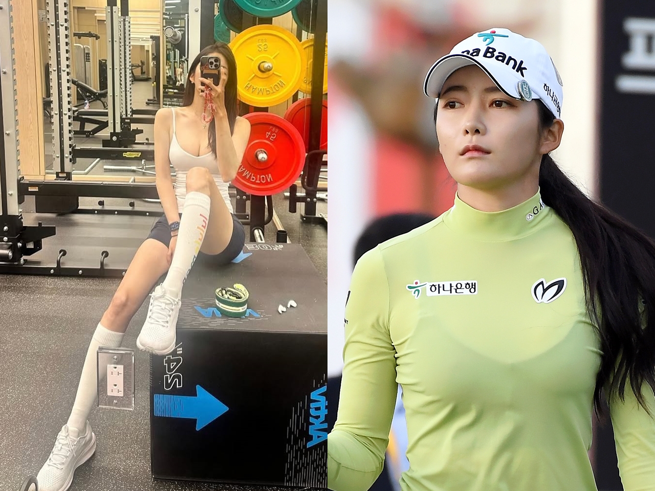 【写真】美女ゴルファーのジョン・ジユ、“キケンなVネック”から圧巻ボディが…大胆レギンスSHOT