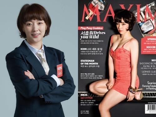 【写真】韓国の“美しすぎる卓球選手”ソ・ヒョウォン、過去に男性誌で見せた美スタイル…パリ五輪では解説委員