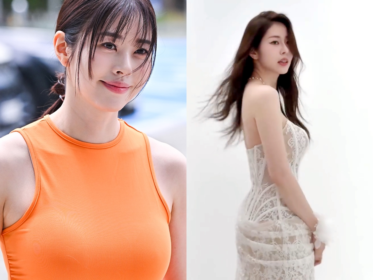 すけすけすぎて体型丸わかり…純白“シースルー”ドレスで輝く韓国の美人弁護士タレント、結婚間近の撮影【画像】