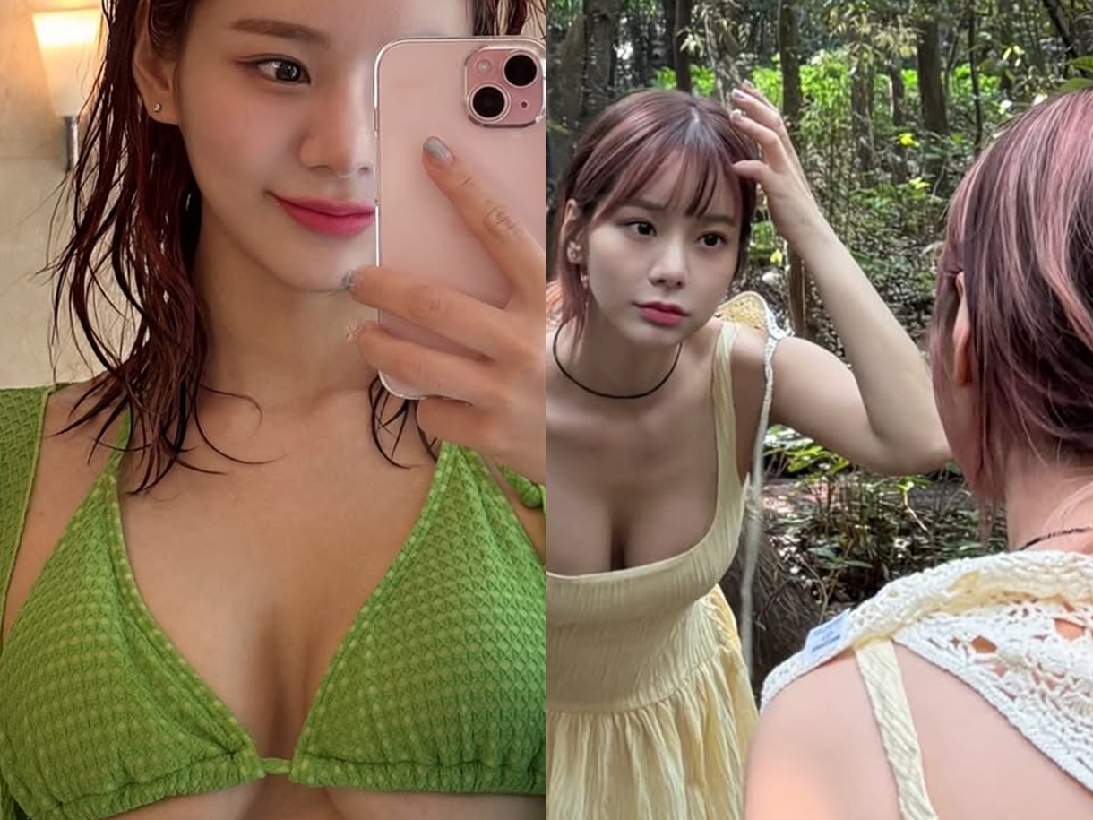 “着てても露出”状態!? 韓国で最もグラマラスな女性芸人が魅せたビーチでの“限界コーデ”【PHOTO】