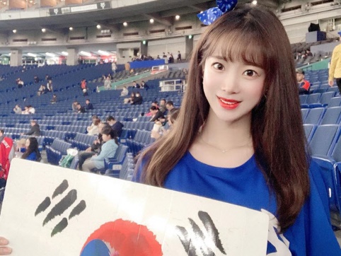 【写真】東京ドーム日韓戦に美少女チアドルも来日！「日本での応援は初めてです」